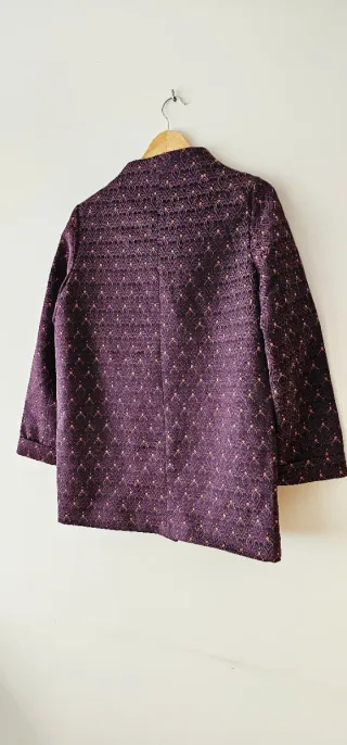 Chaquetón Flores Morado T.40