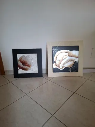 Set 2 Quadri Legno Floreali