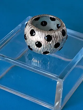 Anillo Plata y Ónix Negro