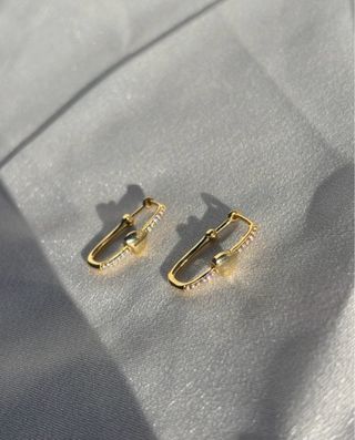 Pendientes plata corazón circonita blanca