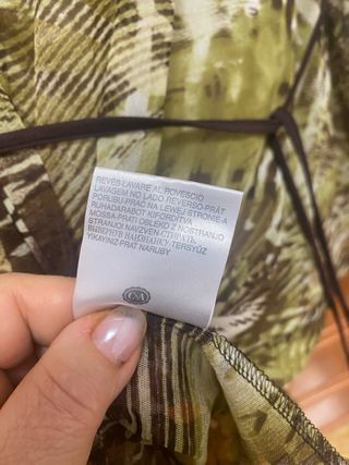 Blusa verde estampada Talla XL