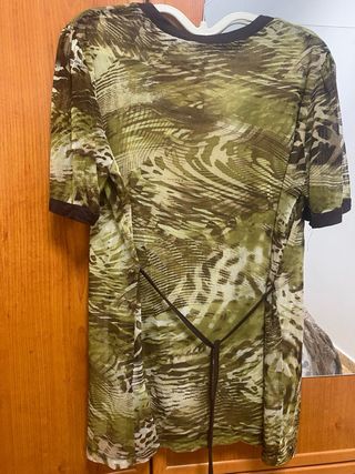 Blusa verde estampada Talla XL