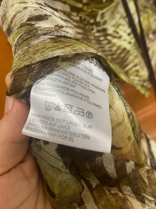 Blusa verde estampada Talla XL