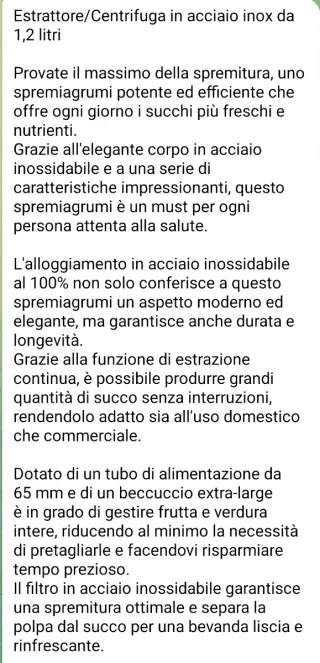 Home Star Estrattore centrifuga Frutta HS-JE250