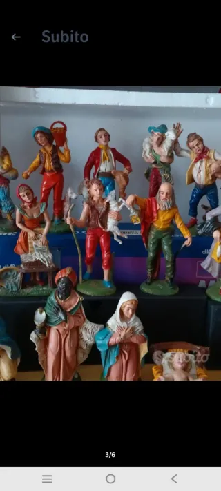 Pastori presepe plastica multicolor