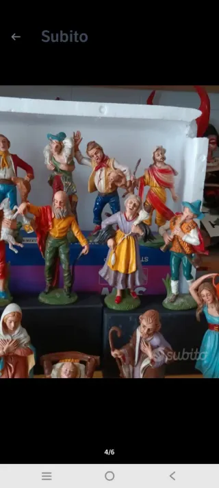 Pastori presepe plastica multicolor