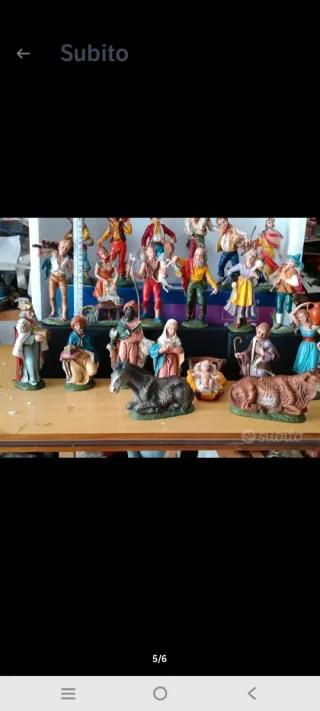 Pastori presepe plastica multicolor