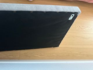 Cabecero de cama tapizado gris