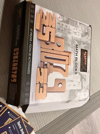 Juego de números de madera