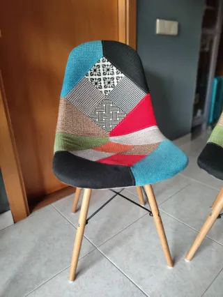 Pareja Sillas Comedor Patchwork