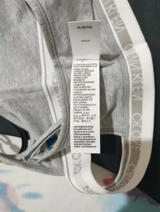 Bralette Calvin Klein Gris Talla S