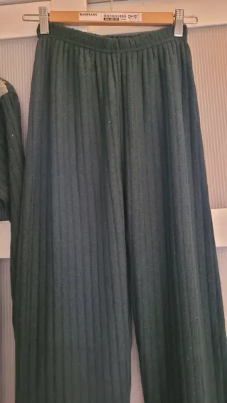 Pijama coralina mujer verde