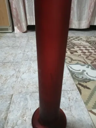 Jarrón de cristal rojo/granate