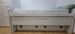 Cama nido de madera,con colchón incluido