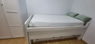 Cama nido de madera,con colchón incluido