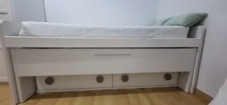 Cama nido de madera,con colchón incluido