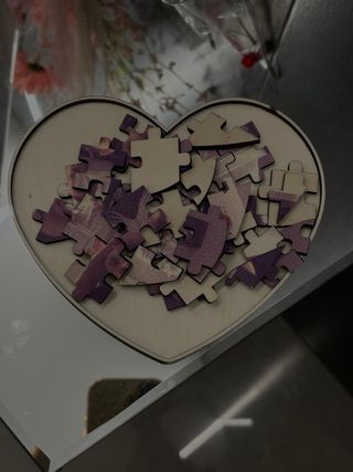 Puzzle a cuore personalizzabile