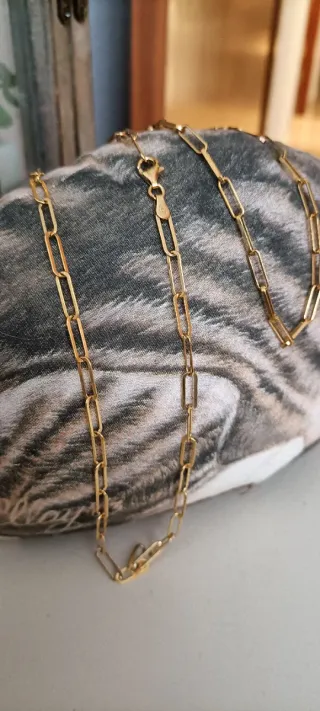 Conjunto Collar y Pulsera Plata Dorada