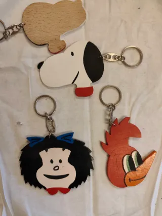 Lote llaveros personajes dibujos vintage