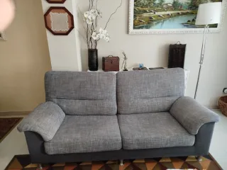 Sofá 2 Plazas Gris Grande