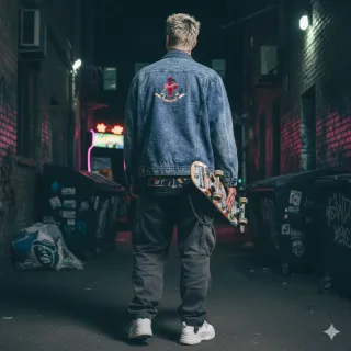 Casaco Quarry Jeans Vintage Tamanho L