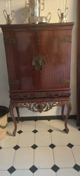 Mueble Bar Vintage Años 70 Madera y Metal