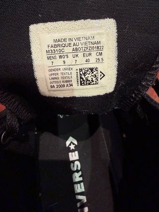 Botas Converse Negras Talla 40