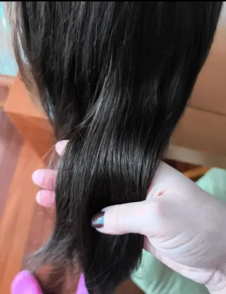 Peluca Pelo Largo Natural Castaño Oscuro