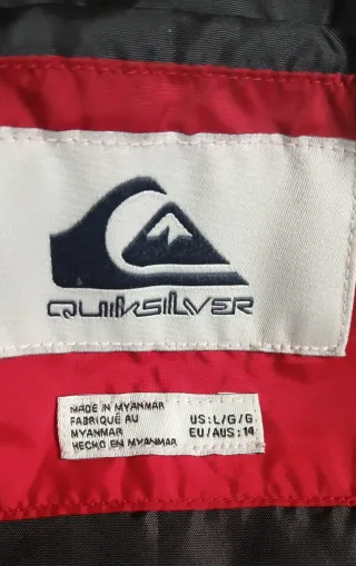 Cazadora Quiksilver Plumas Roja y Azul