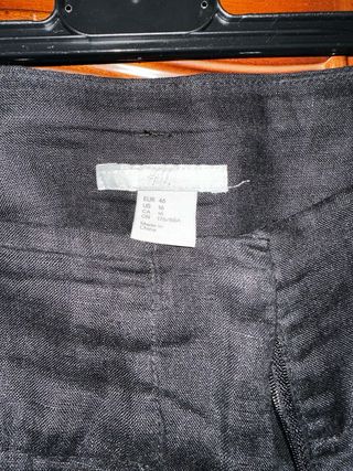 Pantalón ancho lino negro