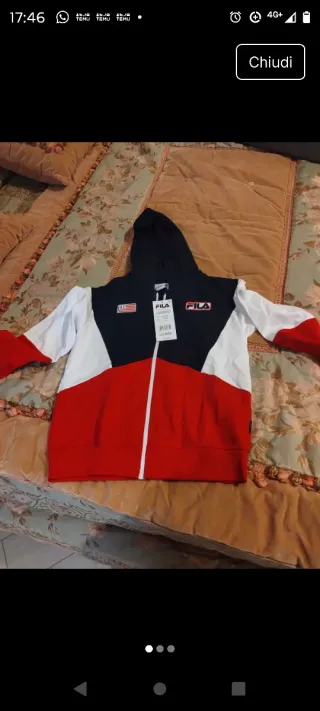 Felpa Fila originale Marines Bimbo 9/10 Anni