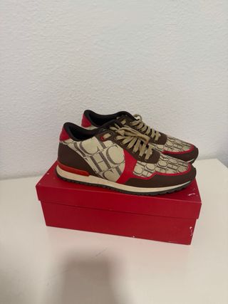 Zapatillas Carolina Herrera Monograma Beige/Marrón