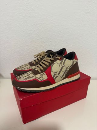 Zapatillas Carolina Herrera Monograma Beige/Marrón