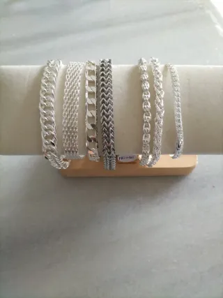 Pulsera de plata estilo serpiente
