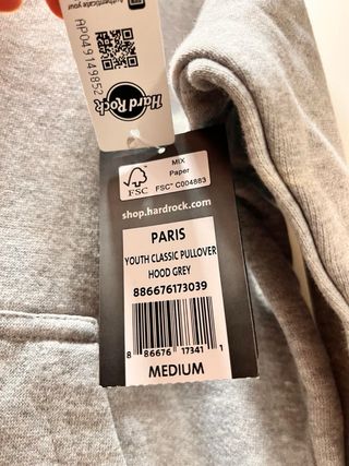 Felpa Hard Rock Cafe Parigi Grigia M