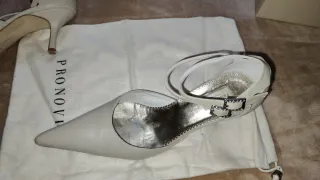 Zapatos de fiesta/boda Pronovias beige/plata