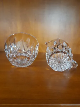 Caraffina e ciotola cristallo Roc