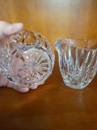 Caraffina e ciotola cristallo Roc