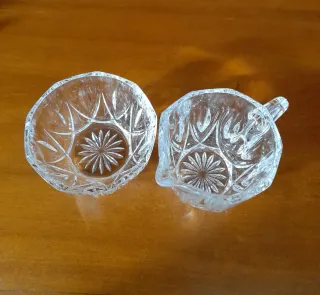 Caraffina e ciotola cristallo Roc