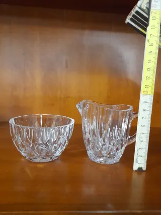 Caraffina e ciotola cristallo Roc