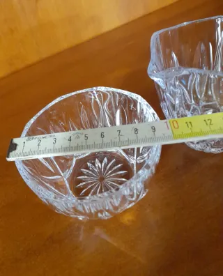 Caraffina e ciotola cristallo Roc