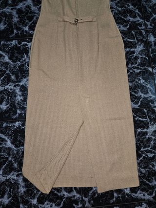 Traje mujer chaqueta y vestido beige Talla M