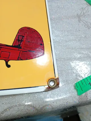 Insegna smaltata Shell Aviation Products