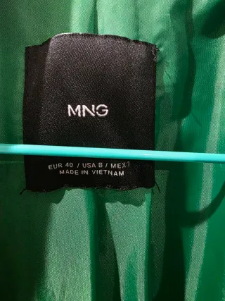 Blazer Mango Verde Talla 40