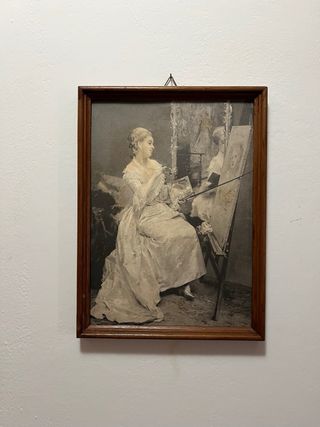 Quadro con cornice in legno