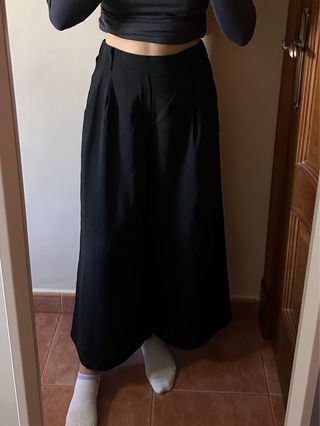 Pantalón de vestir / pinza Zara negro