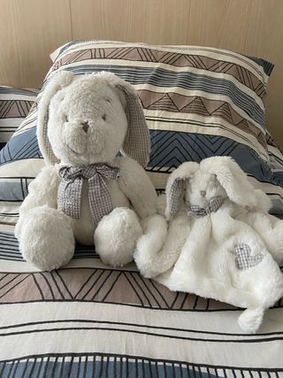 Peluche conejito y doudou