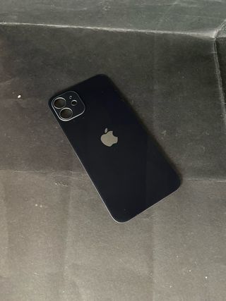 Cover posteriore iPhone 12 Nero in Cristallo