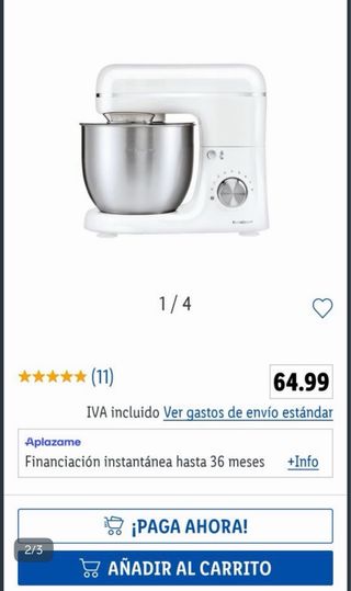 Robot de cocina Silver Crest amasadora