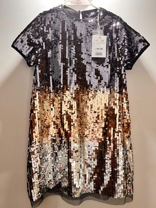 Abito bambina paillettes 7/8 anni